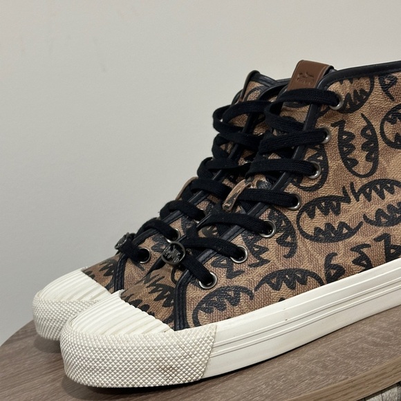 Coach x Guang Yu High Top Leather Sneakers - Picture 9 of 14